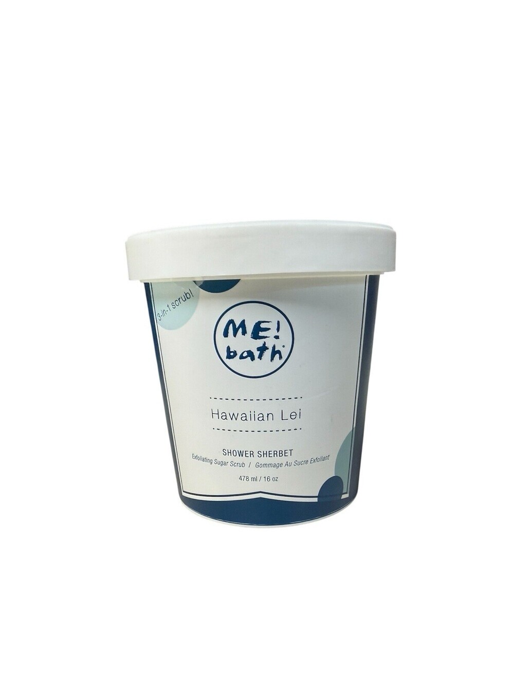 NEW Me! Bath Shower Sherbet Exfoliating Sugar Scrub Hawiian Lei..16oz